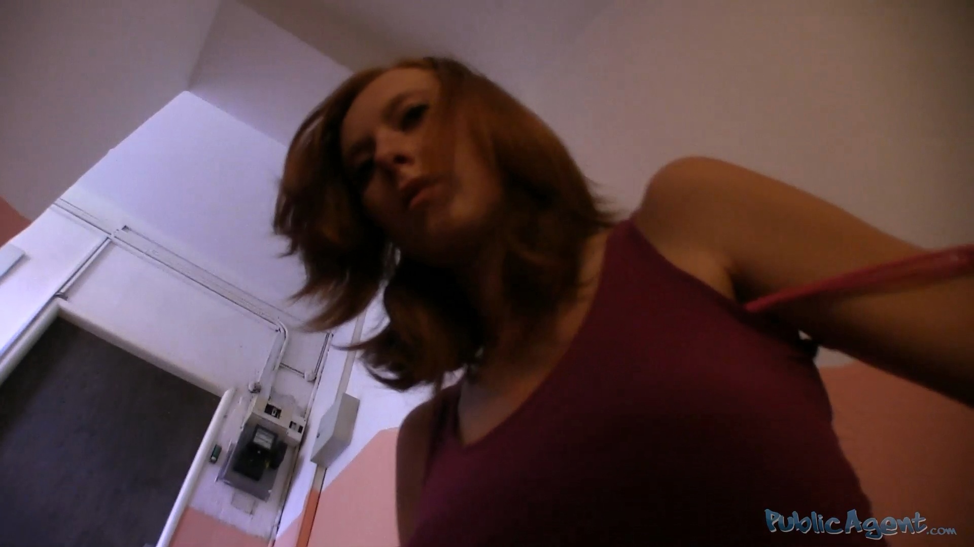 PublicAgent - Linda - Fake College Inspector Gets Redhead to Pay with Blowjob